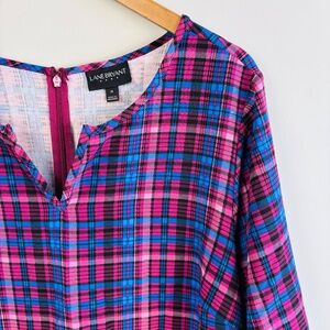 Lane Bryant Plaid Flared Hem Dress Size 18